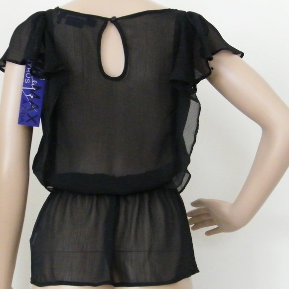 Miley Cyrus Maz Azria Shear Ruffled L #MM567700 - Picture 5 of 12